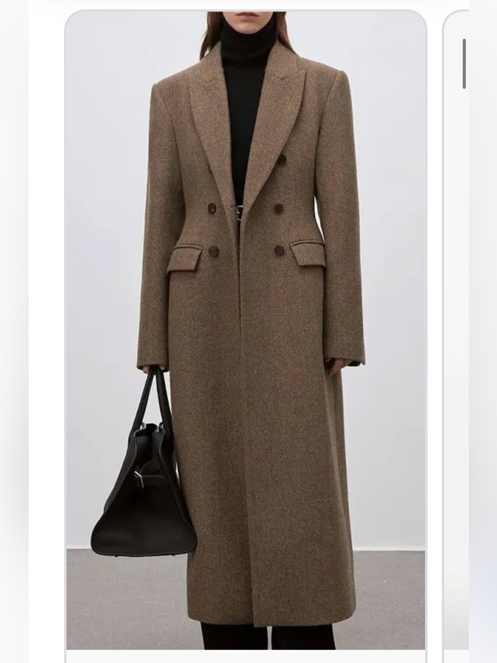 The Artm Herringbone Wool Double-Breasted Overcoat